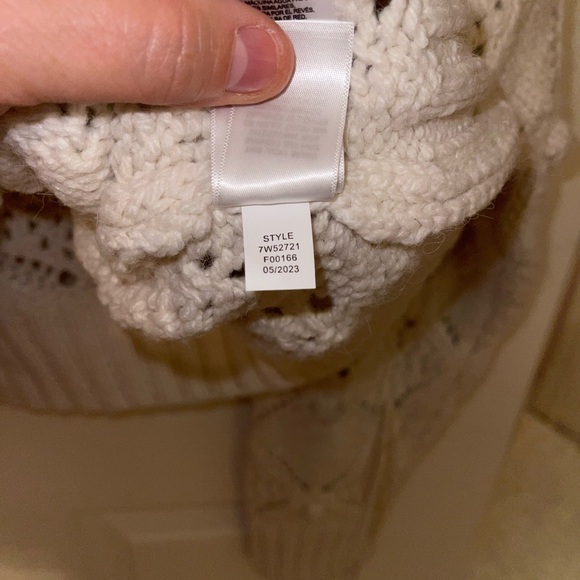 NWT Lucky Brand sweater XL cream off-white open weave - Picture 5 of 7